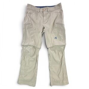 Eddie Bauer First Ascent Mens 35x30 Convertible Zip Off Hiking Pants Tan Khaki